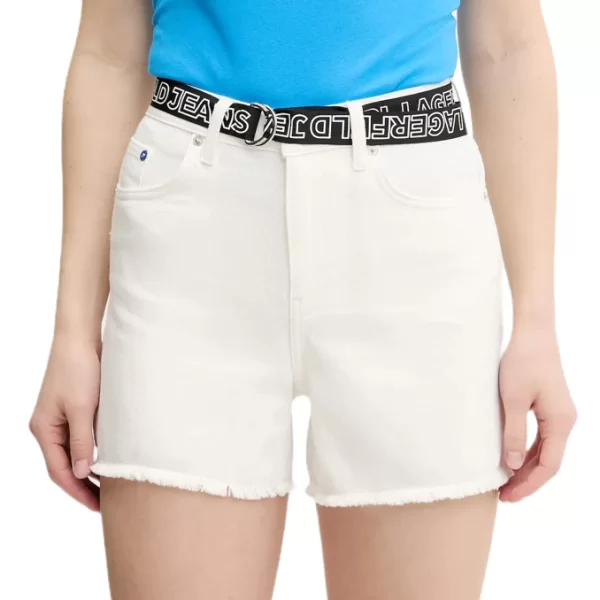 Karl Lagerfeld Γυναικείο Τζιν Σορτς Λευκό Karl Lagerfeld Jeans A2W10039-D15 WHITE