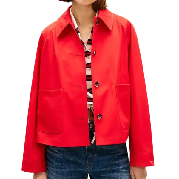 Γυναικείο Μπουφάν Κόκκινο Tommy Hilfiger WW0WW49585-SNE