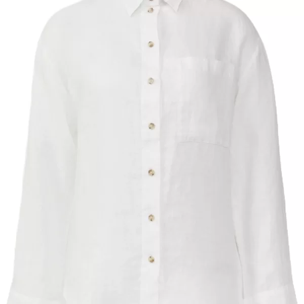 s.Oliver Γυναικείο Λινό Πουκάμισο Λευκό S.Oliver 2163684-0100