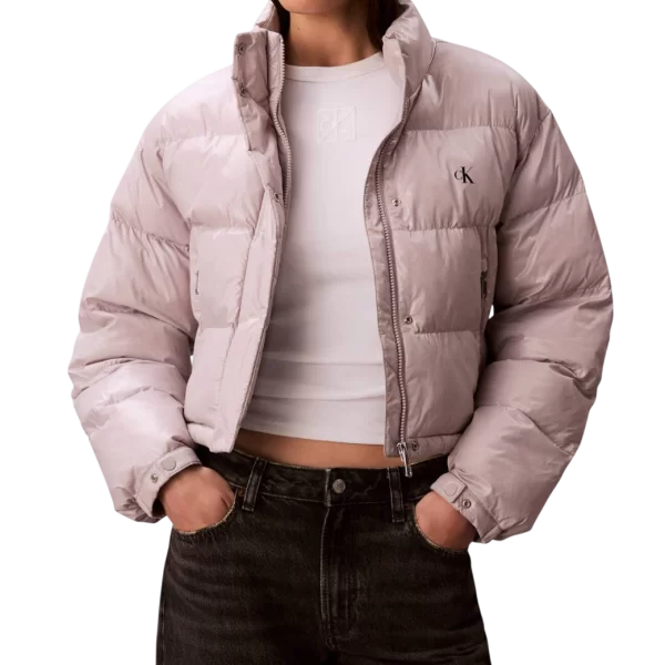 Γυναικείο Puffer Μπουφάν Γκρι Calvin Klein LV047D504G-QJL