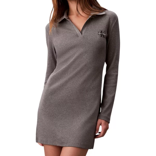 Γυναικείο Polo Φόρεμα Γκρι Calvin Klein LV047D214G-P7E