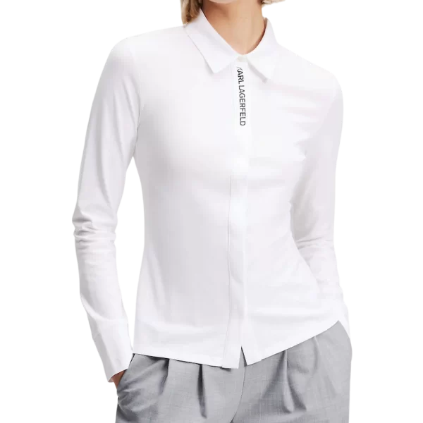 Γυναικείο Πουκάμισο Λευκό Karl Lagerfeld A3W17103-100 WHITE
