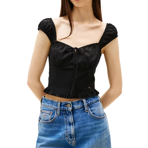 Γυναικείο Τοπ Μαύρο Tommy Jeans DW0DW20985-BDS