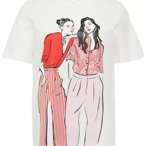 Γυναικείο T-shirt Εκρού S.Oliver 2164099-02E1