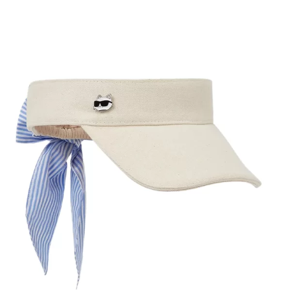 Γυναικείο Ikon Tie Visor Καπέλο Εκρού Karl Lagerfeld B2W33056-106 NATURAL
