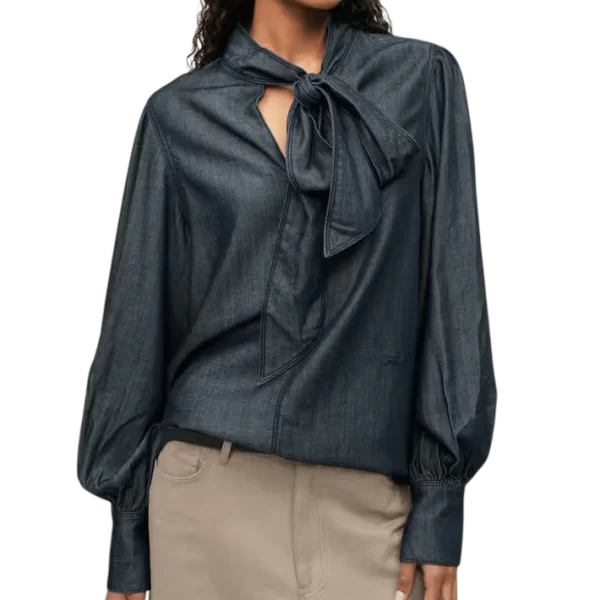 Γυναικεία Τζιν Μπλούζα Navy Μπλε Karl Lagerfeld B1W11025-D24 DARK BLUE DENIM