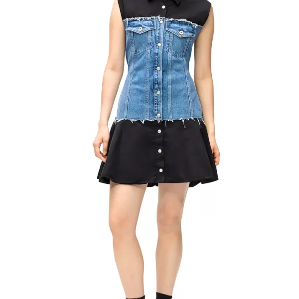 Γυναικείο Αμάνικο Φόρεμα Karl Lagerfeld Jeans B1W13035-1GK WASHED BLUE BLACK