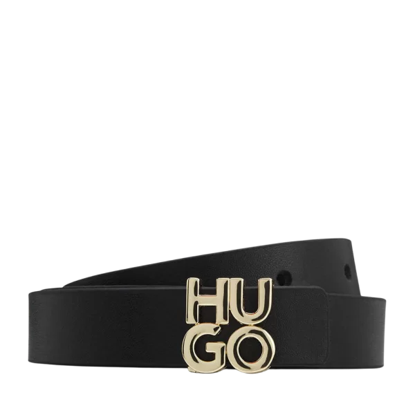 Γυναικεία Δερμάτινη Ζώνη Μαύρη Hugo 50554084-001