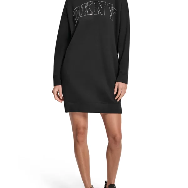 Γυναικείο Φούτερ Φόρεμα Μαύρο DKNY DP5D4917-BBL