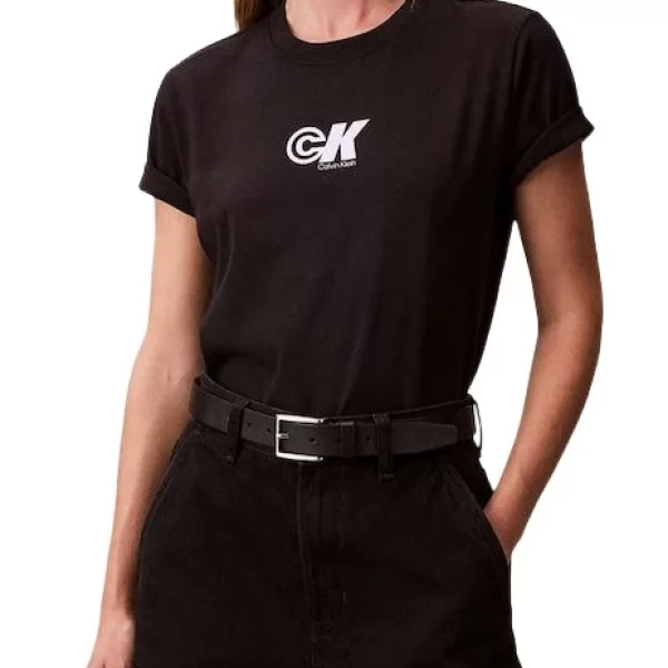 Γυναικείο T-shirt Μαύρο Calvin Klein LV047C839G-UB1