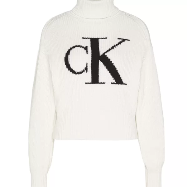 Γυναικείο Ζιβάγκο Πουλόβερ Εκρού Calvin Klein LV047D349G-101