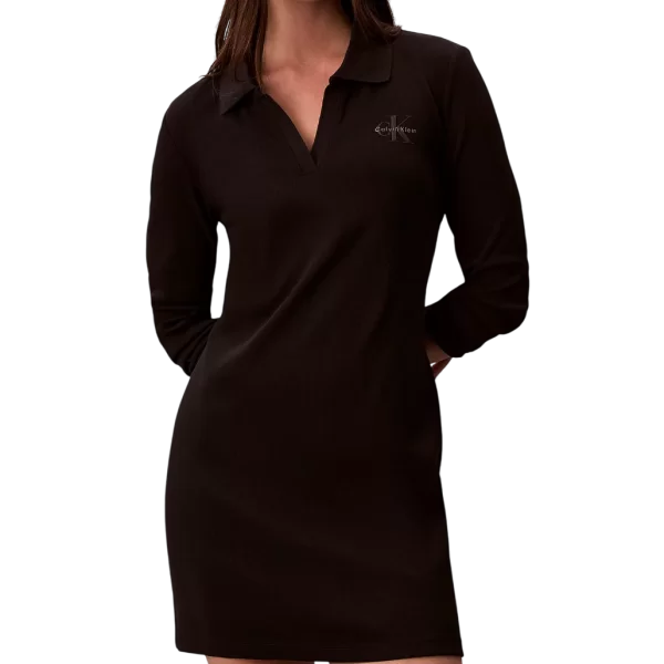 Γυναικείο Polo Φόρεμα Μαύρο Calvin Klein LV047D214G-UB1
