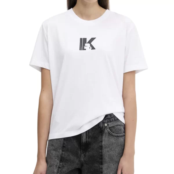 Γυναικείο T-shirt Λευκό Karl Lagerfeld Jeans A3W17094-100 WHITE
