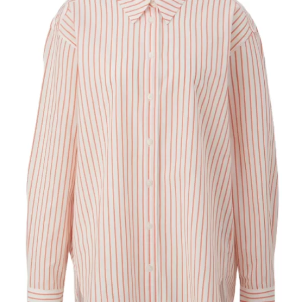 Γυναικείο Ριγέ Πουκάμισο Πορτοκαλί S.Oliver 2143494-23G1