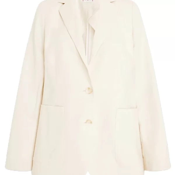 Tommy Hilfiger Γυναικείο Λινό Σακάκι Μπεζ Tommy Hilfiger WW0WW42454-AEJ