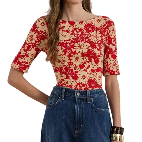 Ralph Lauren Γυναικείο T-shirt Κόκκινο Ralph Lauren 200P09078001-Red