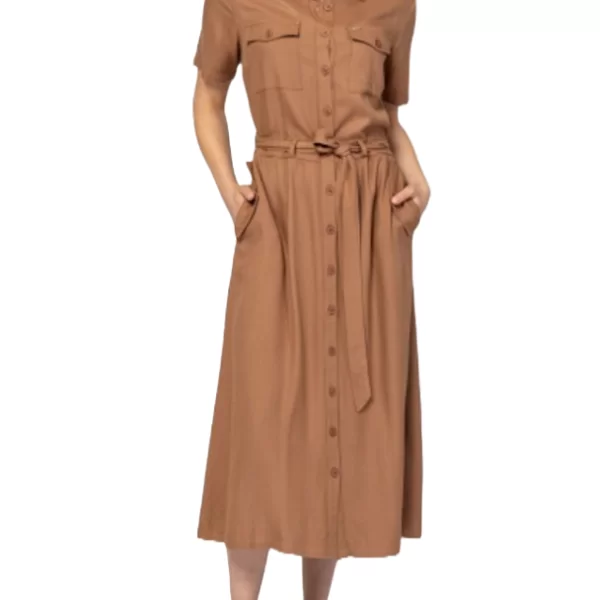 Γυναικείο Vedbi Φόρεμα Καφέ Heavy Tools T50033-LATTE