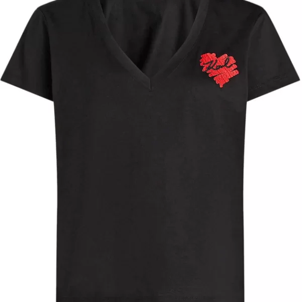 Γυναικείο Hearts T-shirt Μαύρο Karl Lagerfeld A1W17116-999 BLACK