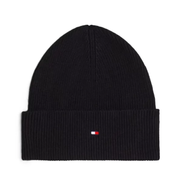 Tommy Hilfiger Γυναικείο Essential Flag Σκουφάκι Μαύρο Tommy Hilfiger AW0AW16637-BDS