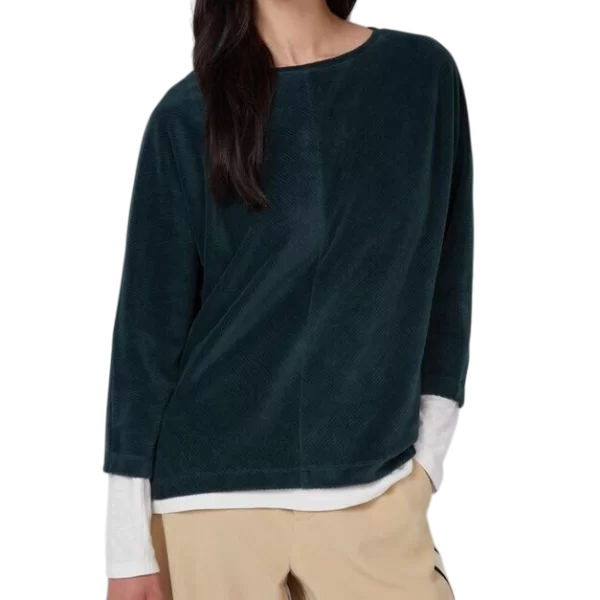 s.Oliver Γυναικείο Κοτλέ Φούτερ Πράσινο S.Oliver 2170099-6933