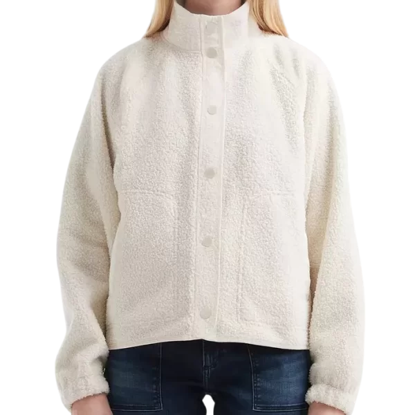 Γυναικεία Fleece Ζακέτα Εκρού S.Oliver 2171471-0200