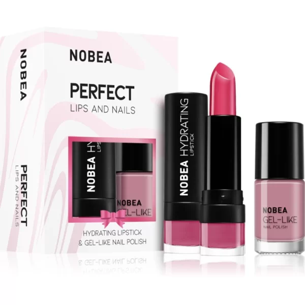 NOBEA Day-to-Day Perfect Lips and Nails Σετ με βερνίκι νυχιών και ενυδατικό κραγιόν