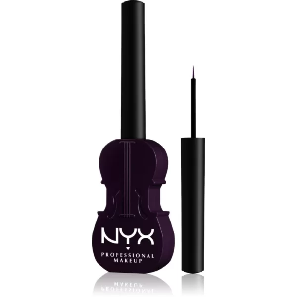 NYX Professional Makeup Wednesday Cello Liquid Liner Υγρό λάινερ ματιών με μεταλλικό ματ αποτέλεσμα απόχρωση 01 Purple 2 ml