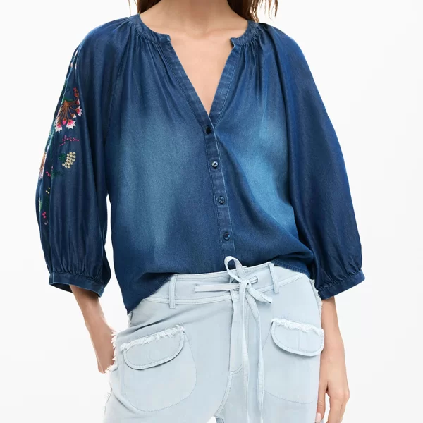 DESIGUAL BLUS_CHAMBRE ΜΠΛΟΥΖΑ ΓΥΝΑΙΚΕΙΟ 26SWBW16-5055 Blue