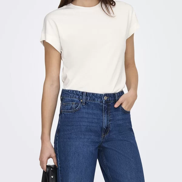 ONLY ONLERICA S/S TOP JRS NOOS 15308926-Cloud Dancer OffWhite