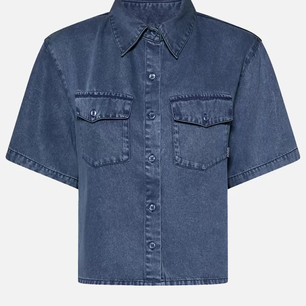 SILVIAN HEACH SHIRT AMARA GPP26089CA-BLUE WASH DenimBlue