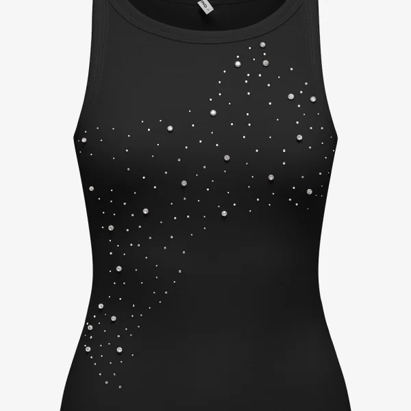 ONLY ONLFILIZ S/L STONE TANK TOP BOX JRS 15368917-BlackMixstonechest Black