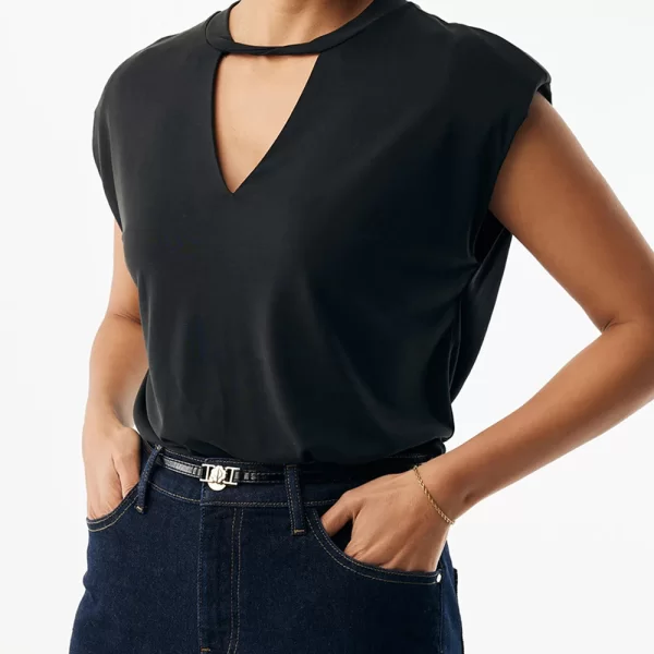 MEXX Twisted neckline top MF007701761W-193911 Black