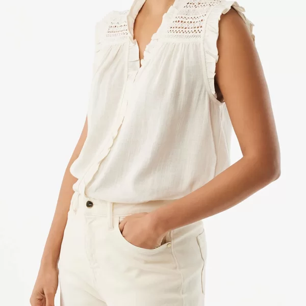 MEXX Linen mix slub blouse MF006103161W-110605 OffWhite
