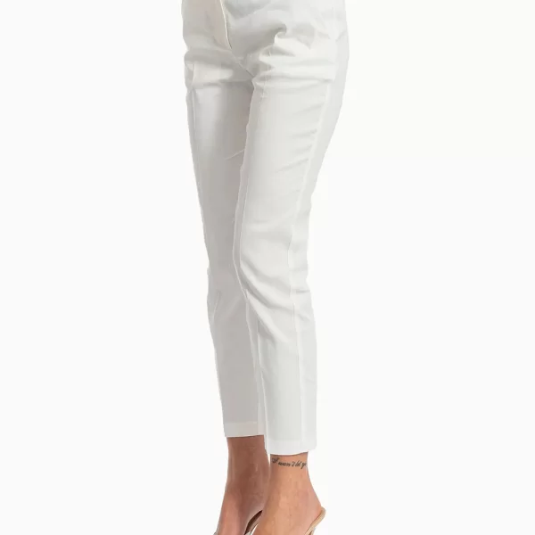 PINKO BELLO PANTALONE LINO STRETCH 100155A34I-Z05 White