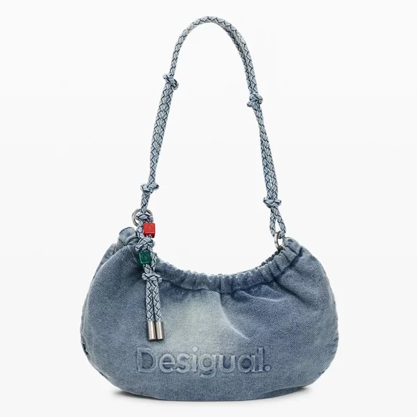 DESIGUAL BAG_HALF LOGO DENIM W ΤΣΑΝΤΑ ΓΥΝΑΙΚΕΙΟ 26SAXD05-5005 DenimBlue