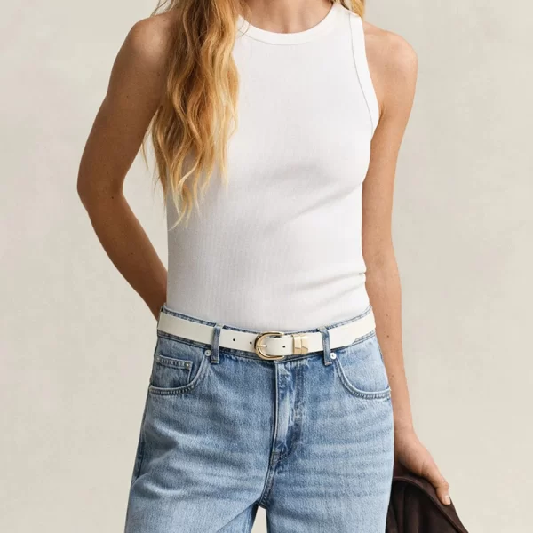 GANT ΜΠΛΟΥΖΑ ΧΜ HIGH NECK RIB TANK TOP 3GW4201407-110 White