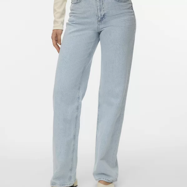 VERO MODA VMTESSA HR WIDE JEANS RA3052 GA NOOS 10345321-Light Blue Denim DenimLightBlue