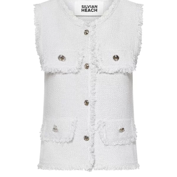 SILVIAN HEACH GILET SWEATER SELIN GPP26244GL-OFF OffWhite