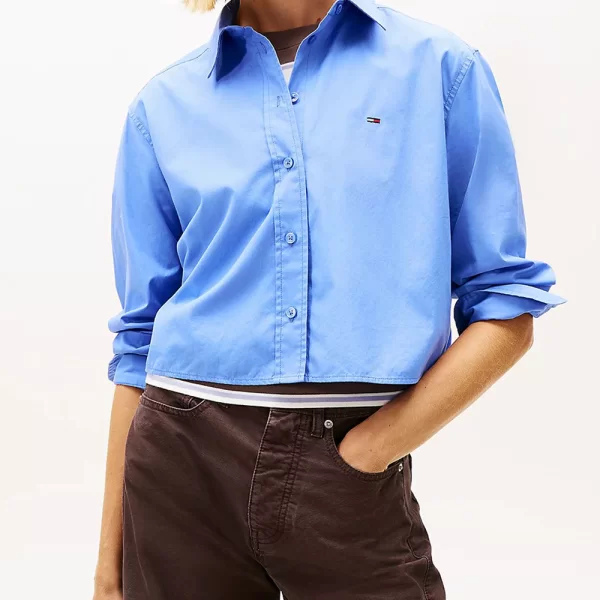 TOMMY JEANS TJW CRP RLX SHIRT DW0DW22078-C58 Blue