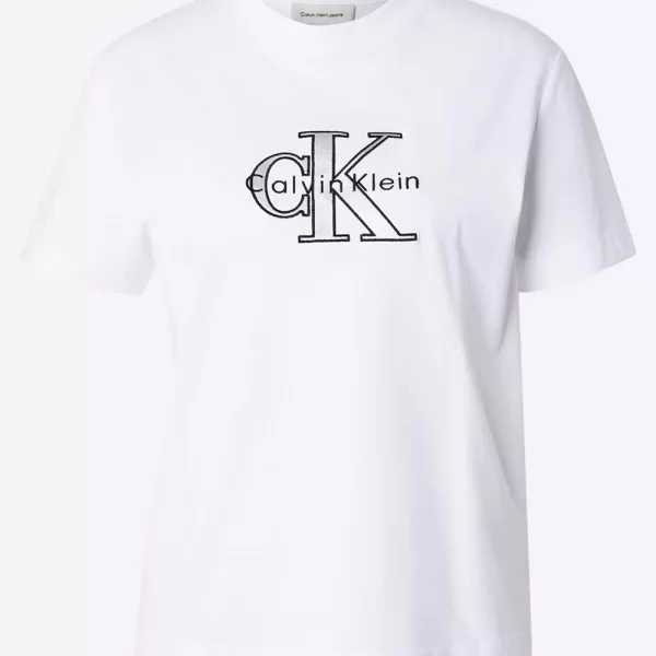 CALVIN KLEIN JEANS SS CLASSIC MONOLOGO METALLIC CNE LV047E819G-YAA White