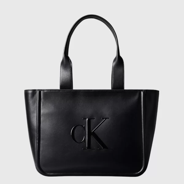CALVIN KLEIN RAISED CK MEDIUM TOTE LV04F3218G-UB1 Black
