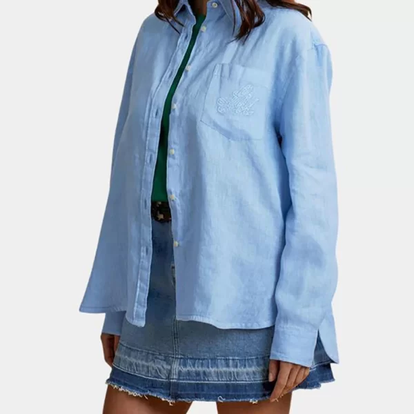 LA MARTINA ΠΟΥΚΑΜΙΣΟ ΜΜ WOMAN SHIRT L/S LINEN 3LMWCC007-07020 LightBlue