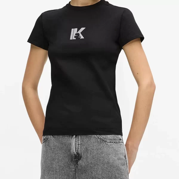 KARL LAGERFELD JEANS KLJ SLIM SS K LOGO TEE B2W17064-999 Black