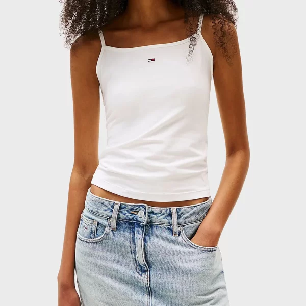 TOMMY JEANS TJW ESSENTIAL STRAP TOP EXT DW0DW20675-YBL OffWhite