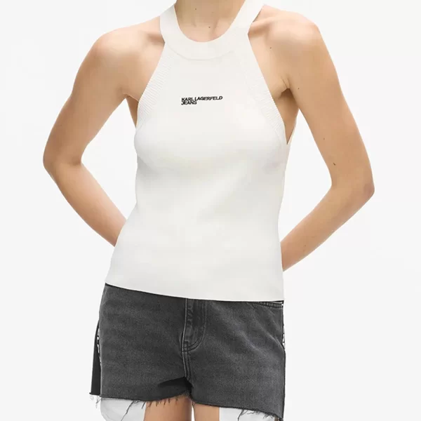 KARL LAGERFELD JEANS KARL LAGERFELD JEANS KLJ KNITTED TANK B2W18022-100 White