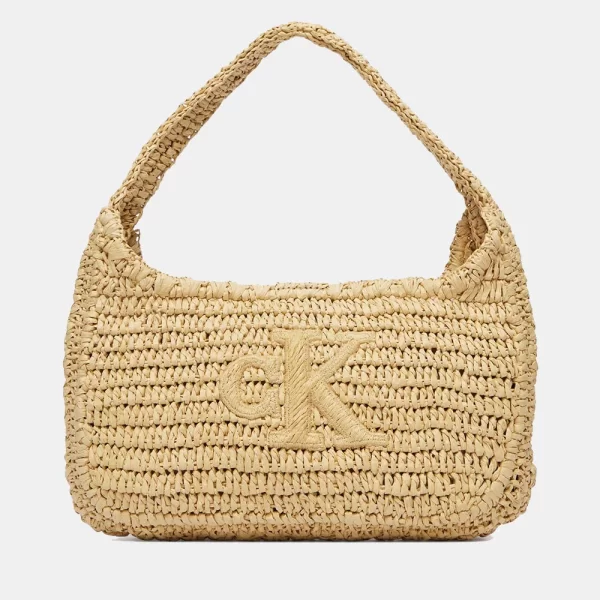 Calvin Klein CALVIN KLEIN JEANS BOLD CK RAFFIA SM SHOULDER BAG LV04F3449G-0EI Biege