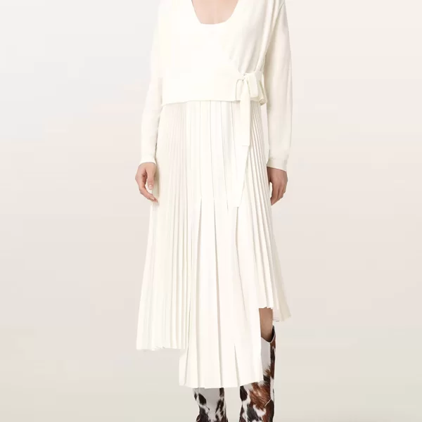ALL SAINTS LUCILLE DRESS W215DE-chalk white OffWhite