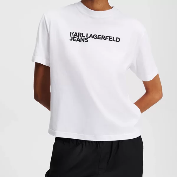 KARL LAGERFELD JEANS KLJ REG SS ESSENTIAL TEE A1W17005-100 White