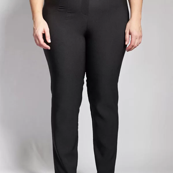 PARABITA Κρεπ παντελόνι slim fit 012610200319-002 Black