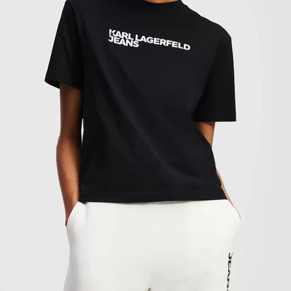KARL LAGERFELD JEANS KLJ REG SS ESSENTIAL TEE A1W17005-999 Black